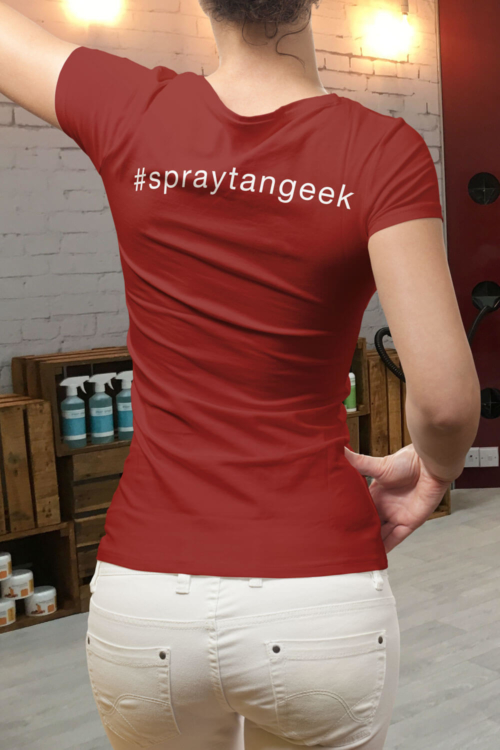 Damska #spraytangeek koszulka z logo Suntana (Maroon)